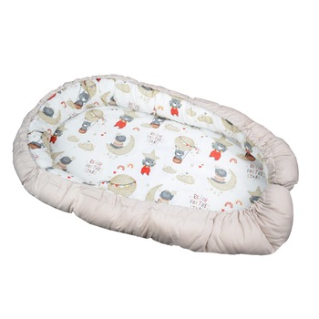 Patut portabil, baby nest, culcus bebe, 0-9 luni, lavabil, ursuleti, bej Patut portabil, baby nest, culcus bebe, 0-9 luni, lavabil, ursuleti, bej