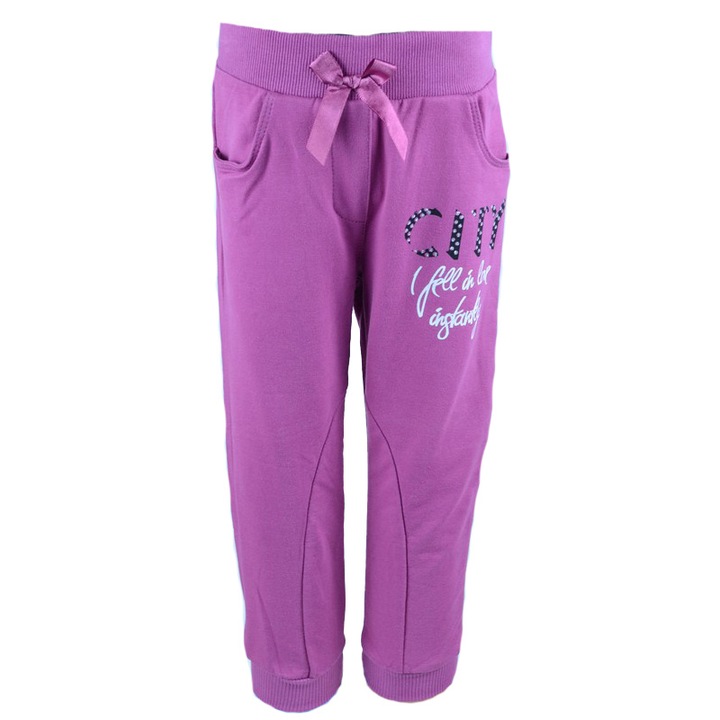 Pantaloni sport pentru fete Wendee FS16175-1-122-cm, Fucsia 31879