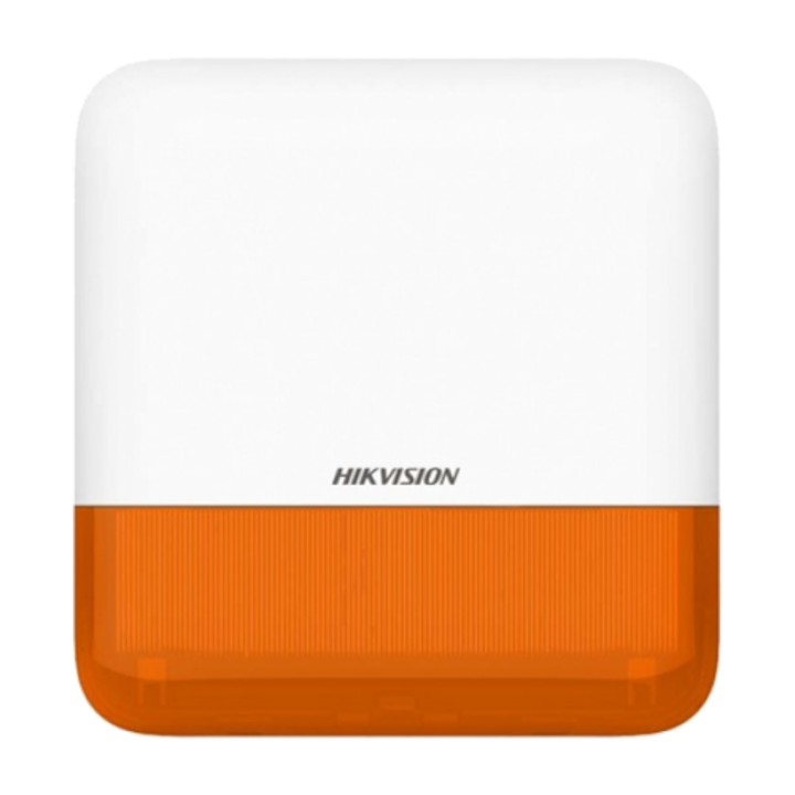 AXPRO Безжични външни сирени Hikvision DS-PS1-E-WE (оранжев индикатор), работна честота: 868