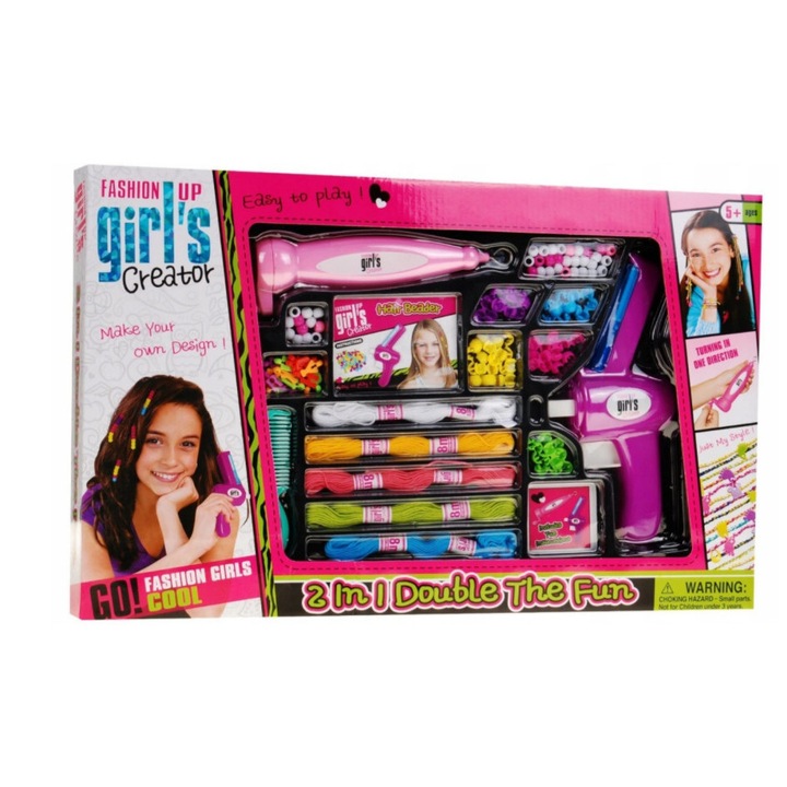 Set de creatie impletituri de par cu margele