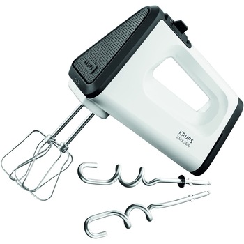 Mixer de mana Krups GN 5021, 500 W, 5 viteze, Alb/Negru Mixer de mana Krups GN 5021, 500 W, 5 viteze, Alb/Negru