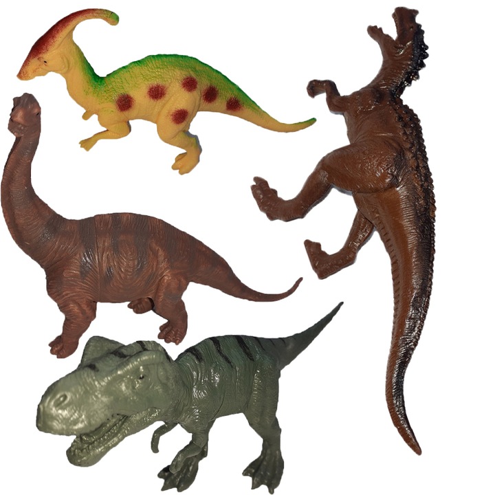 Set 4 figurine dinozaur 18 cm Ucok Dino Planet 235806, Multicolor