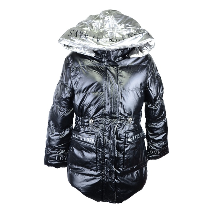 Geaca pentru fete Happy House KK-2020B-140, Negru 61479