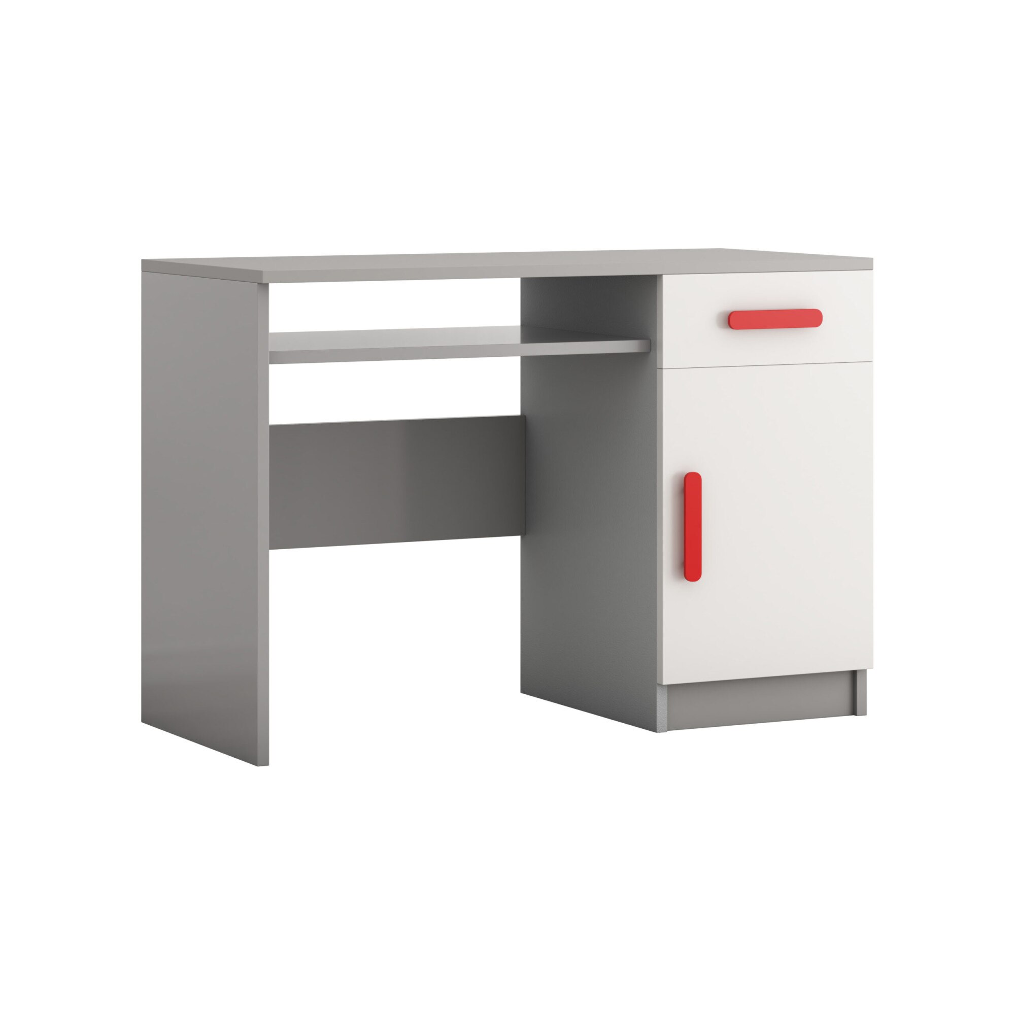 Birou Didi, alb/rosu, 110x76x50 cm