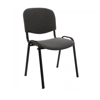 Scaun birou vizitator Deco, fix, stofa, gri inchis Scaun birou vizitator Deco, fix, stofa, gri inchis