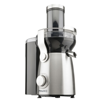 Storcator de fructe si legume Philco PHJE 5010, 200 W,1 l, presare lenta, negru / gri Storcator de fructe si legume Philco PHJE 5010, 200 W,1 l, presare lenta, negru / gri