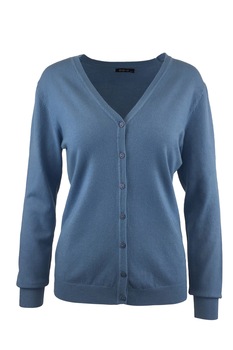 Cardigan, Univers Fashion, tricotat fin, inchidere cu 7 nasturi, albastru cobalt Cardigan, Univers Fashion, tricotat fin, inchidere cu 7 nasturi, albastru cobalt