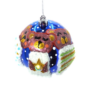 Glob de craciun, handmade Romania, Regalo - Ursuleti cu steaua craciunului, 8 cm Glob de craciun, handmade Romania, Regalo - Ursuleti cu steaua craciunului, 8 cm