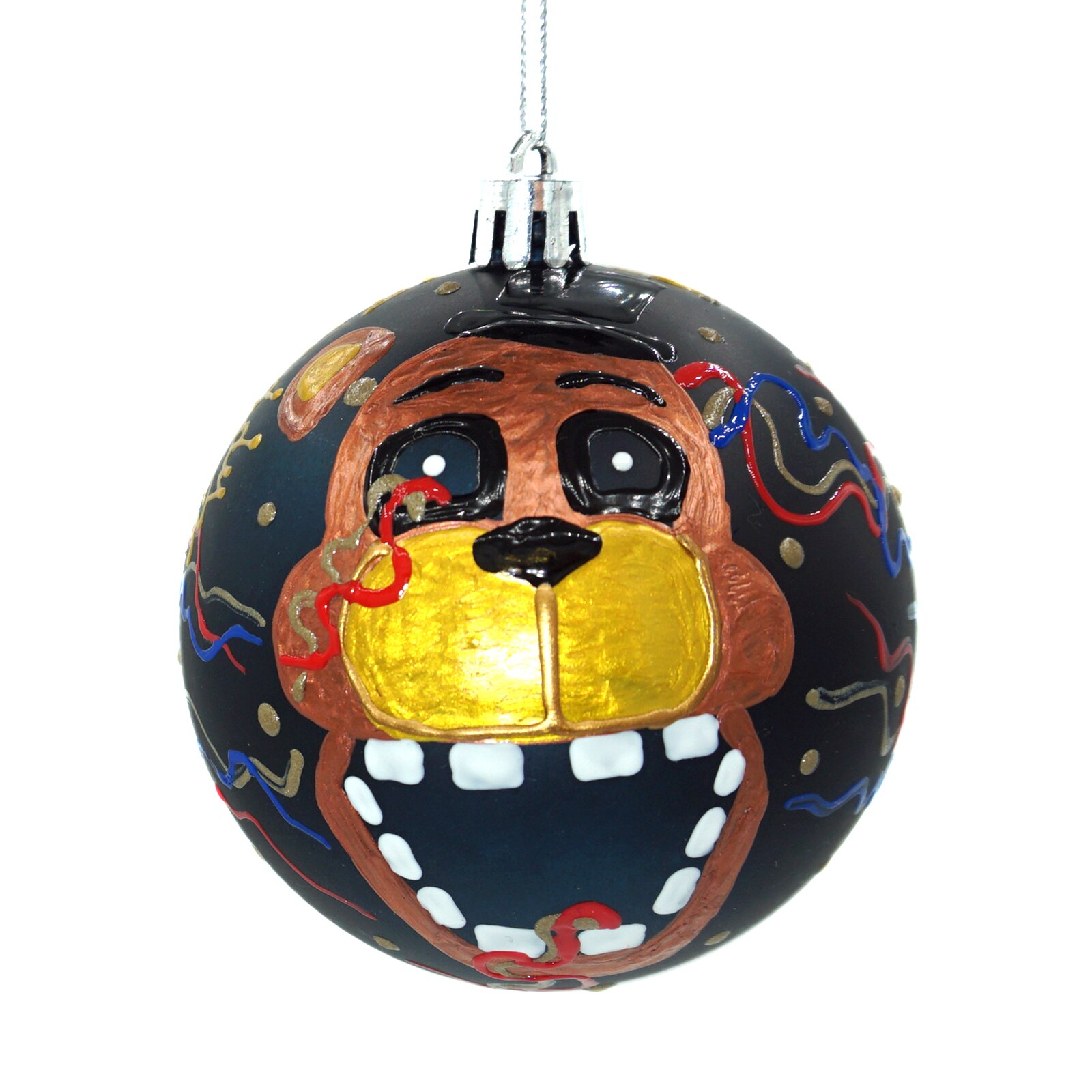 Glob de craciun, handmade Romania, Regalo - Freddy golden christmas, 8 cm
