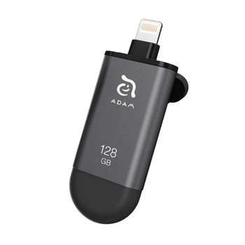 Memorie externa flash Adam Elements iKlips C, USB-C la Lightning, 128GB, Negru Memorie externa flash Adam Elements iKlips C, USB-C la Lightning, 128GB, Negru