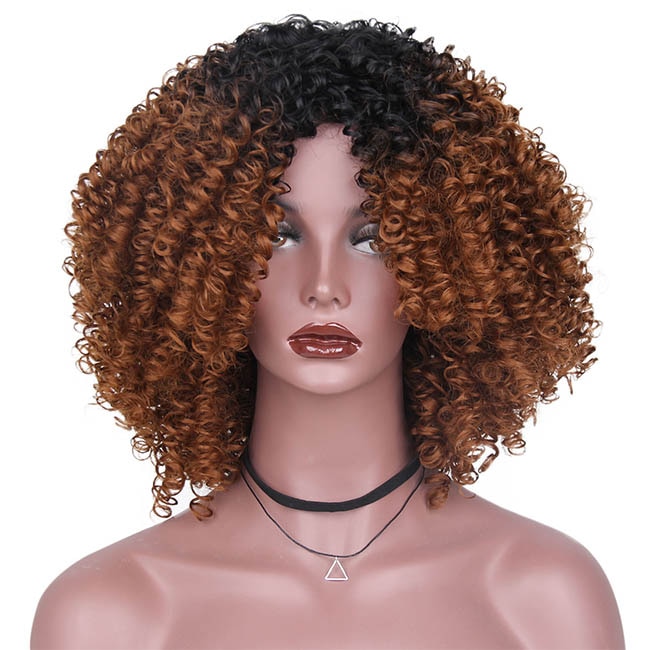 Peruca Naturala KENDI Afro Ombre Negru Natural/Aramiu