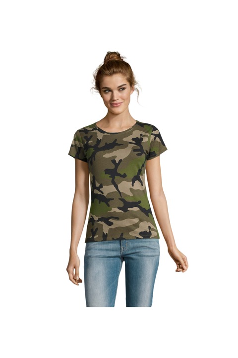 Tricou camuflaj, Sols, Bumbac, Verde, Verde
