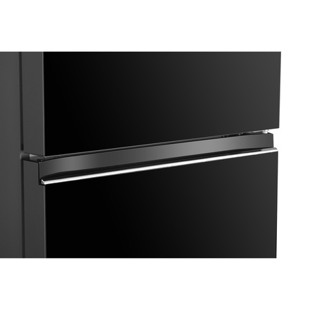 Combina frigorifica Pyramis FSK185H Black Glass, total NO FROST, display Touch Control, iluminare LED, clasa A+, capacitate totala 323 lt