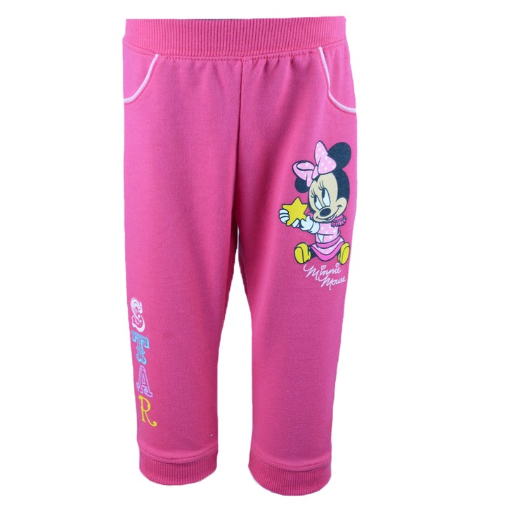 Pantaloni sport pentru fetite Disney, Fucsia
