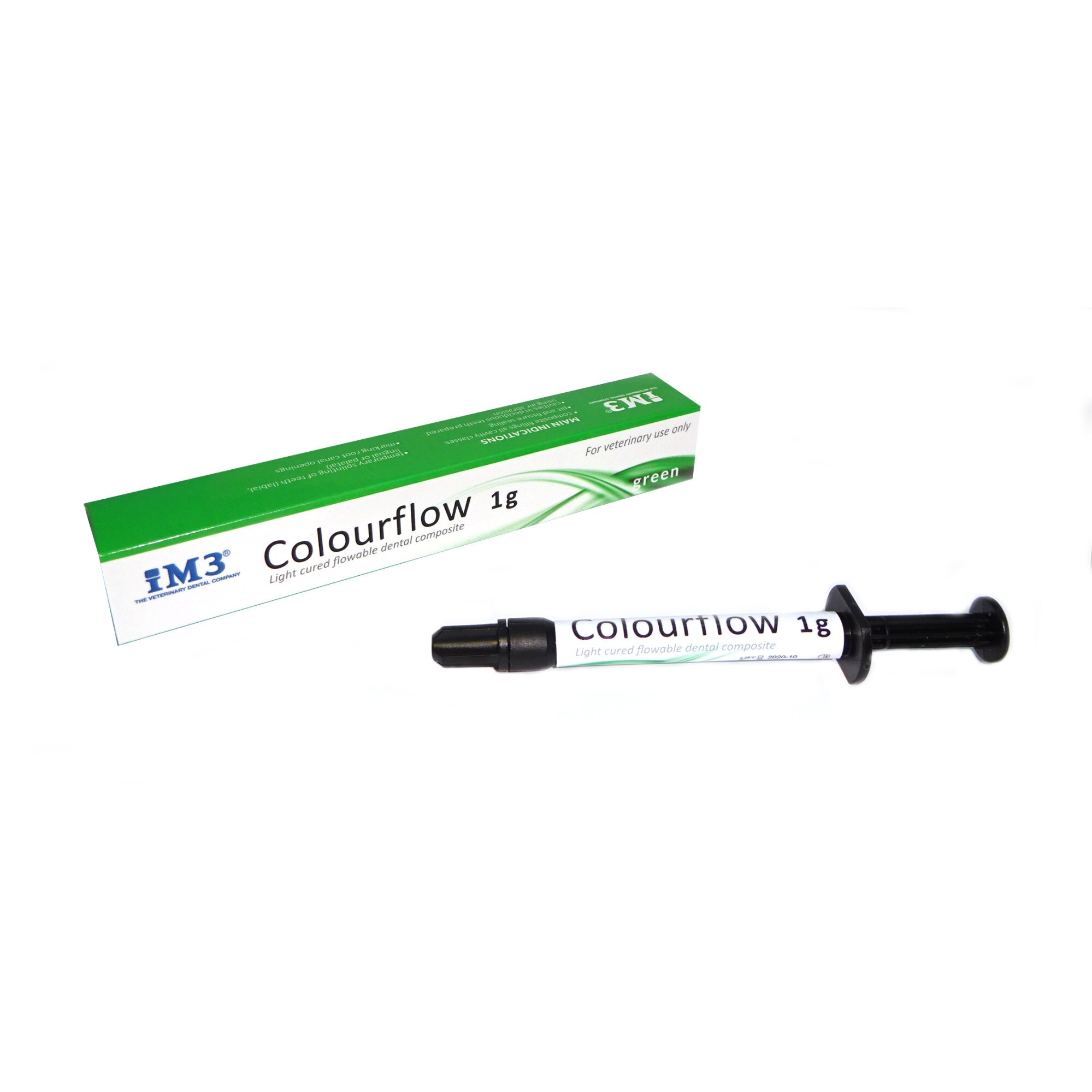 Compozit dentar fotopolimerizabil Colourflow, DLS, verde, 1 gr