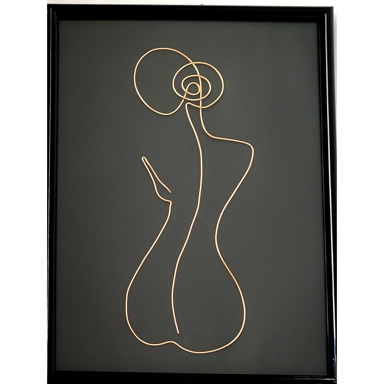 Tablou femeie nud din sarma placata cu aur 21x30cm Lady 2217