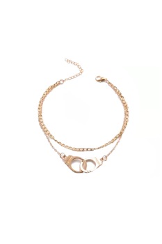 Bratara Dama de Picior cu Lant Dublu, Auriu Bratara Dama de Picior cu Lant Dublu, Auriu