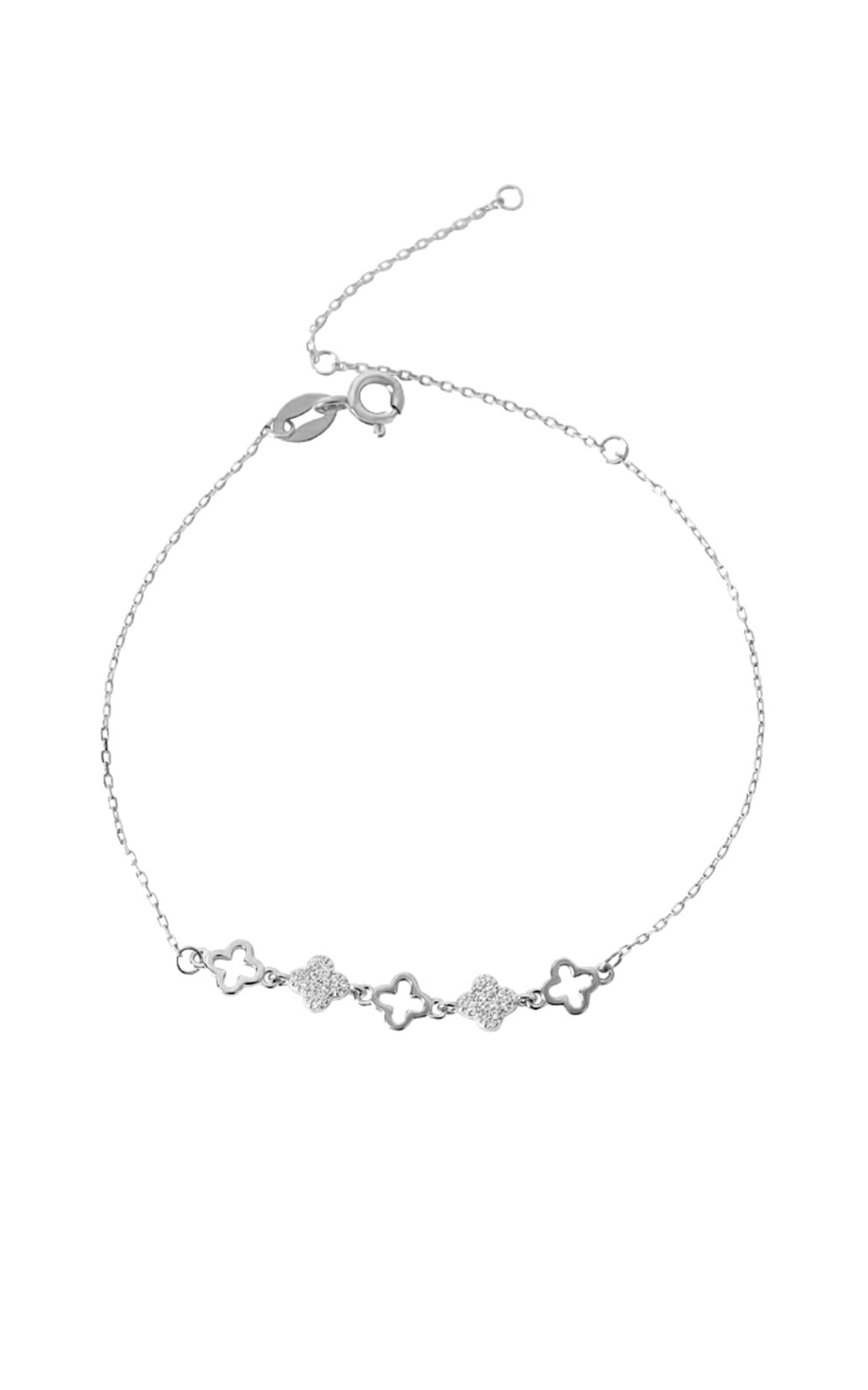 Bratara din argint 925 Fortunate cu pietre de zirconiu, lungime ajustabila, perfecta cadou, aniversare, sarbatori