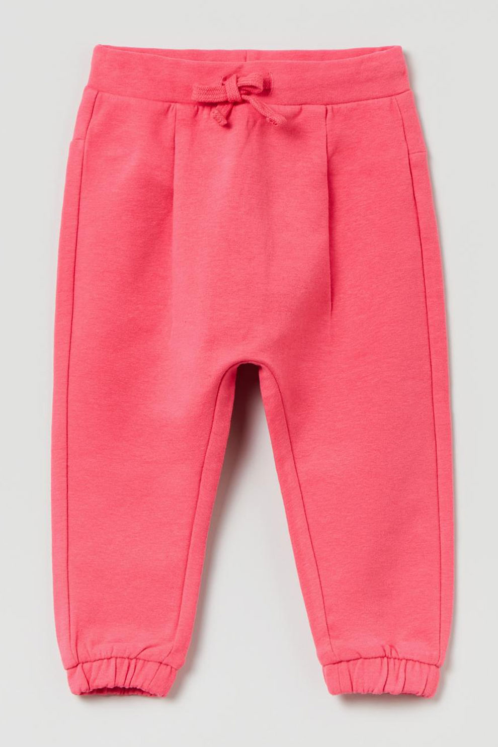 OVS, Pantaloni sport cu croiala conica si snur de ajustare, Roz aprins