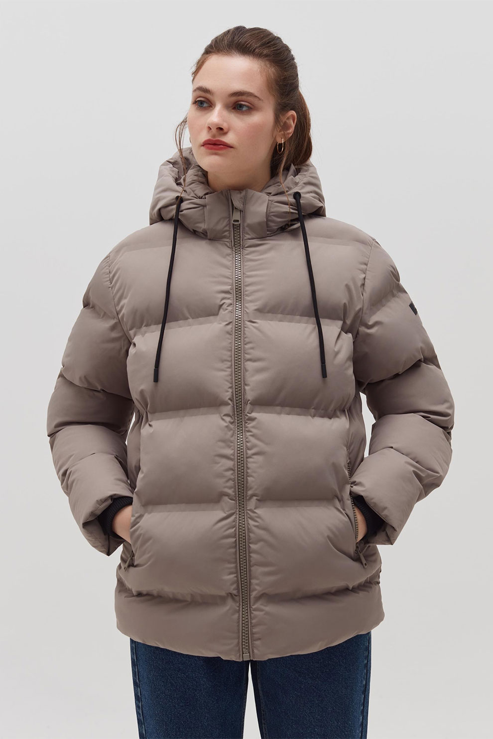 OVS, Geaca cu gluga Altavia, Maro taupe deschis