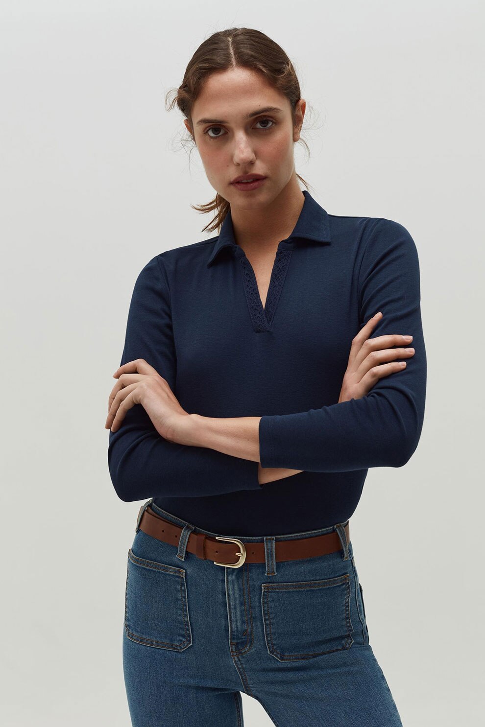 OVS, Bluza polo de bumbac, Bleumarin