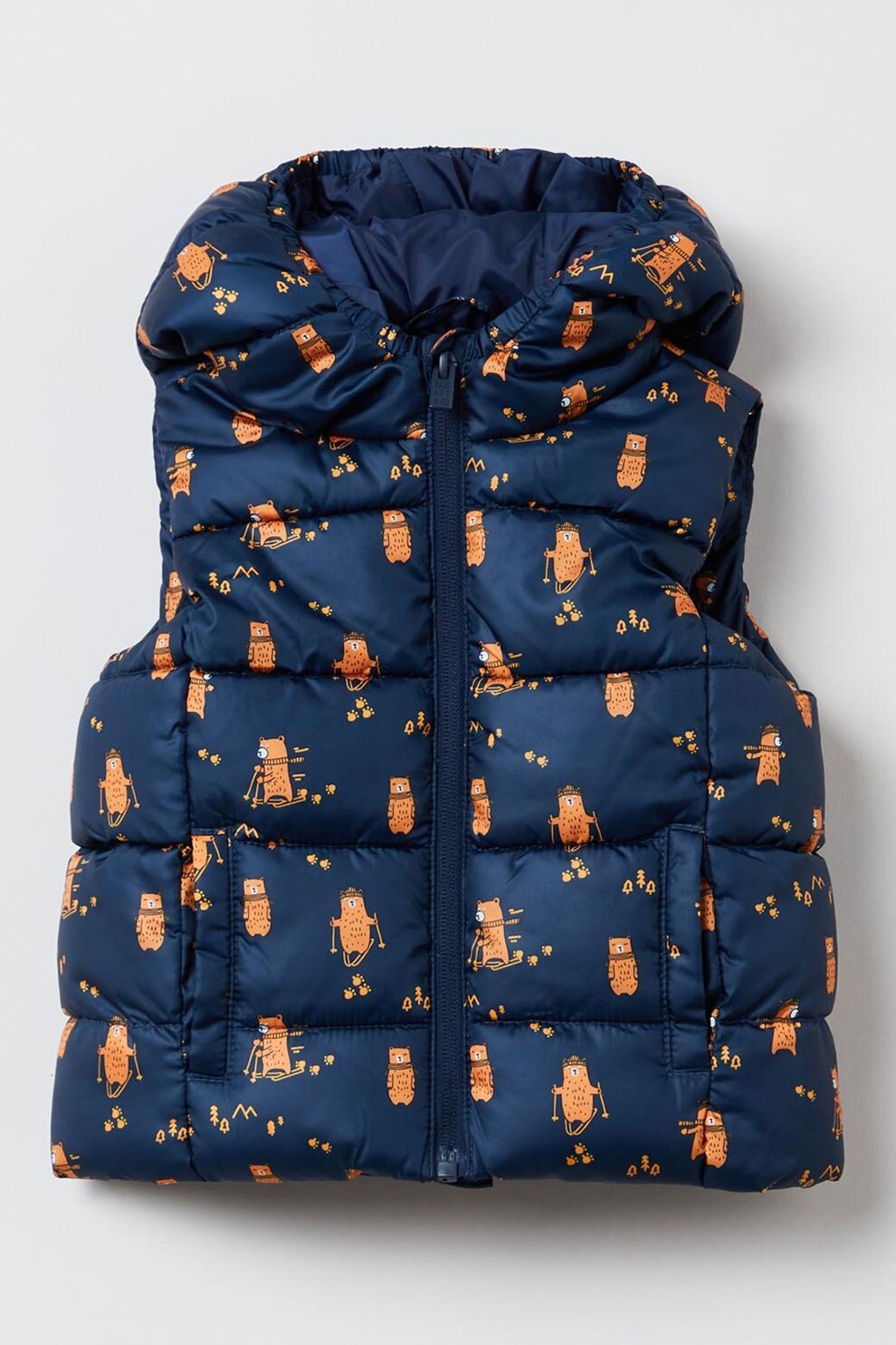 OVS, Vesta cu gluga si aspect matlasat, ALBASTRU INCHIS/ROZ DESCHIS