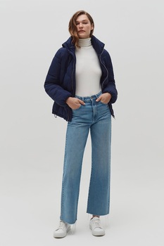 OVS,Geaca cu vatelina si guler inalt, Albastru inchis OVS,Geaca cu vatelina si guler inalt, Albastru inchis