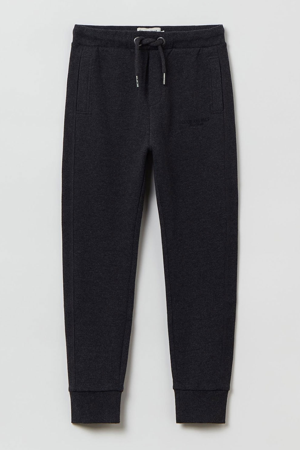 OVS, Pantaloni sport cu snur de ajustare in talie, Negru