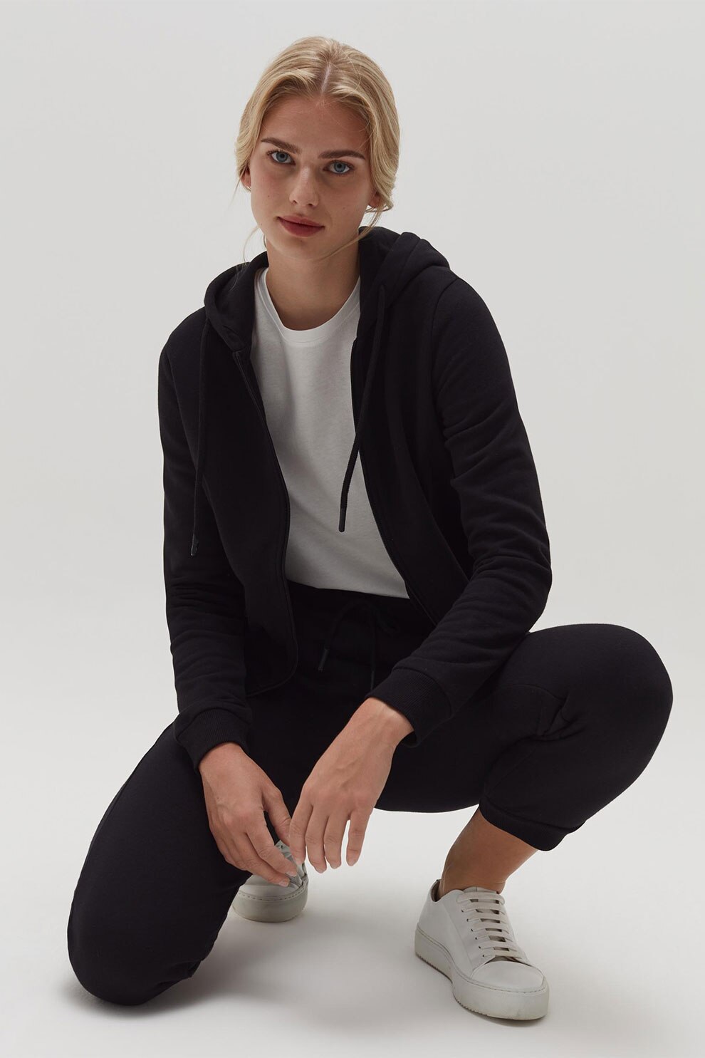 OVS, Pantaloni sport regular fit cu snur de ajustare, Negru