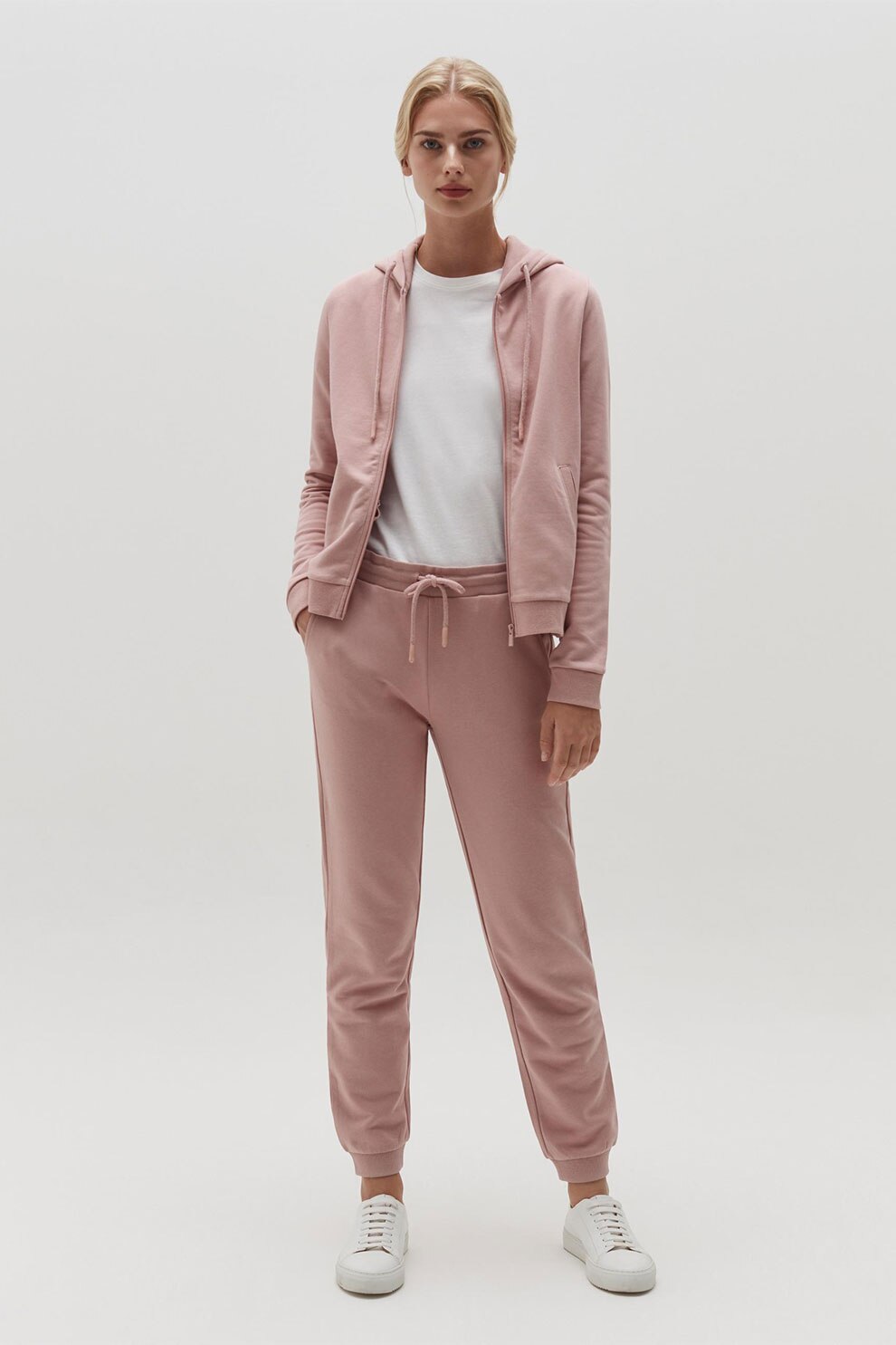 OVS, Pantaloni sport regular fit cu snur de ajustare, Roz deschis