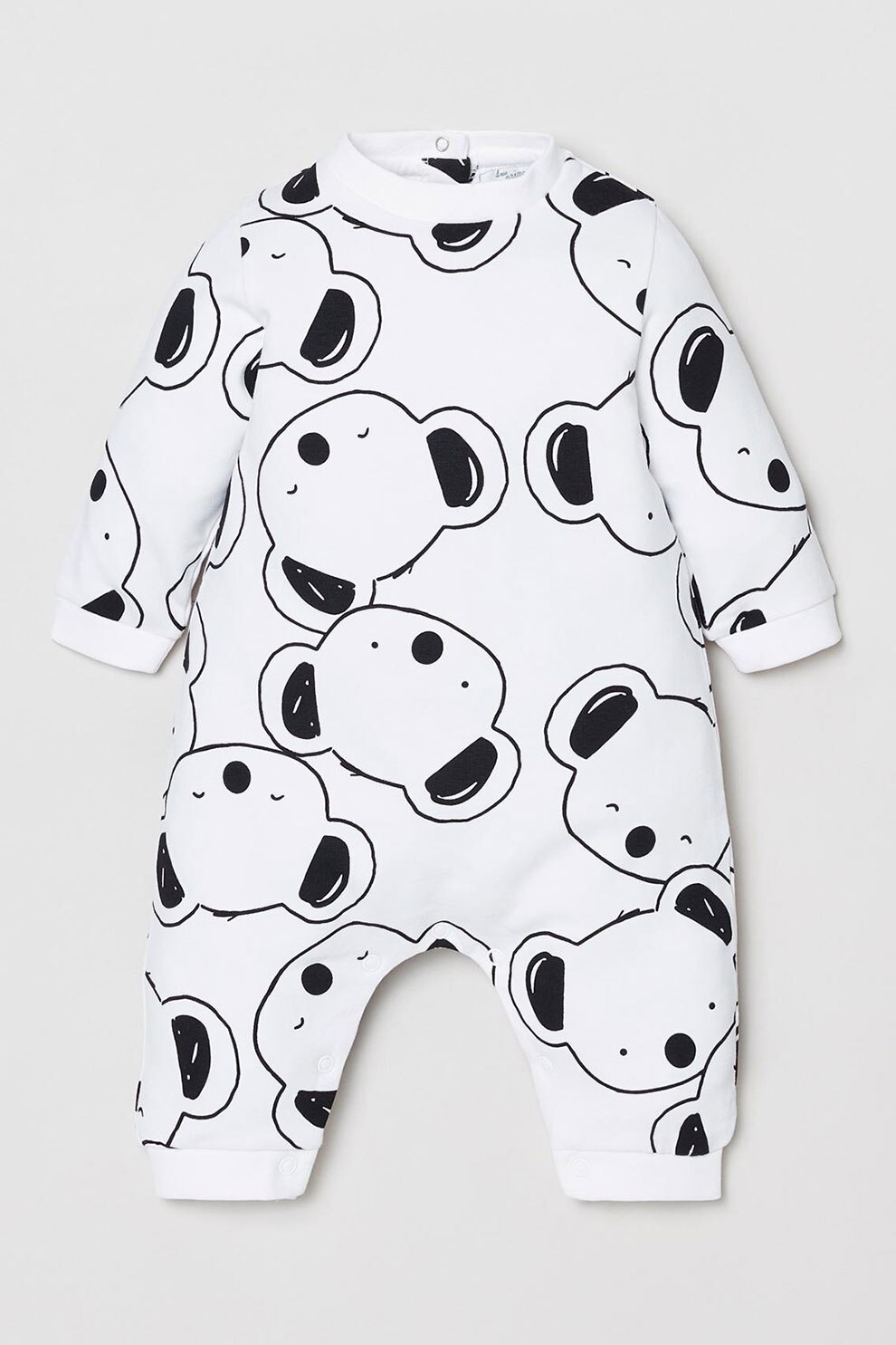 OVS, Salopeta cu imprimeu cu urs koala, Alb/Negru