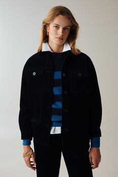 OVS, Jacheta-camasa din reiat cu buzunare, Negru OVS, Jacheta-camasa din reiat cu buzunare, Negru