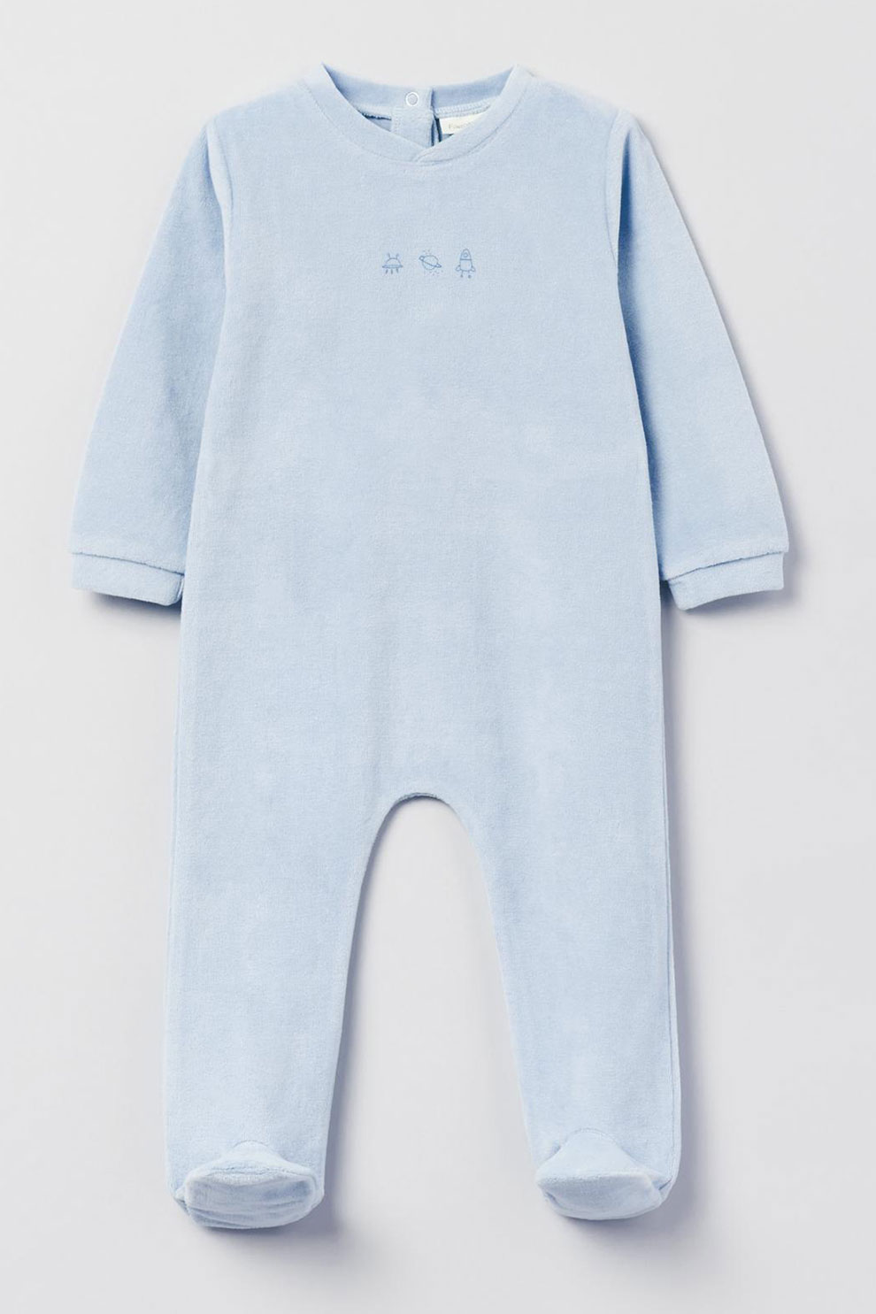 OVS, Salopeta din amestec de bumbac cu botosei, Albastru pastel