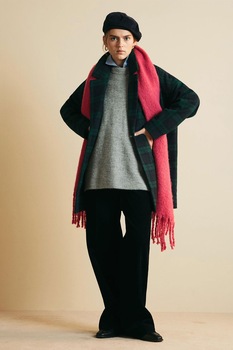 OVS, Palton cu model in carouri si doua randuri de nasturi, Verde inchis/Negru OVS, Palton cu model in carouri si doua randuri de nasturi, Verde inchis/Negru