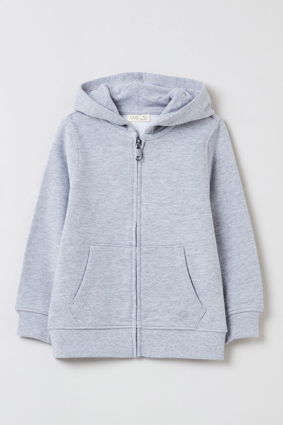 OVS, Hanorac cu fermoar si buzunare, Gri deschis melange