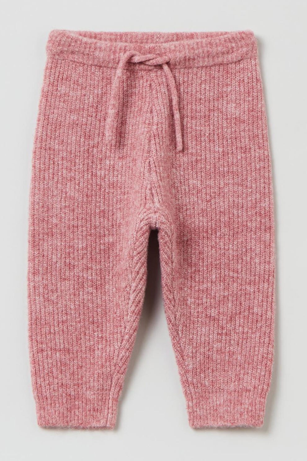 OVS, Pantaloni din tricot cu snur, Roz prafuit