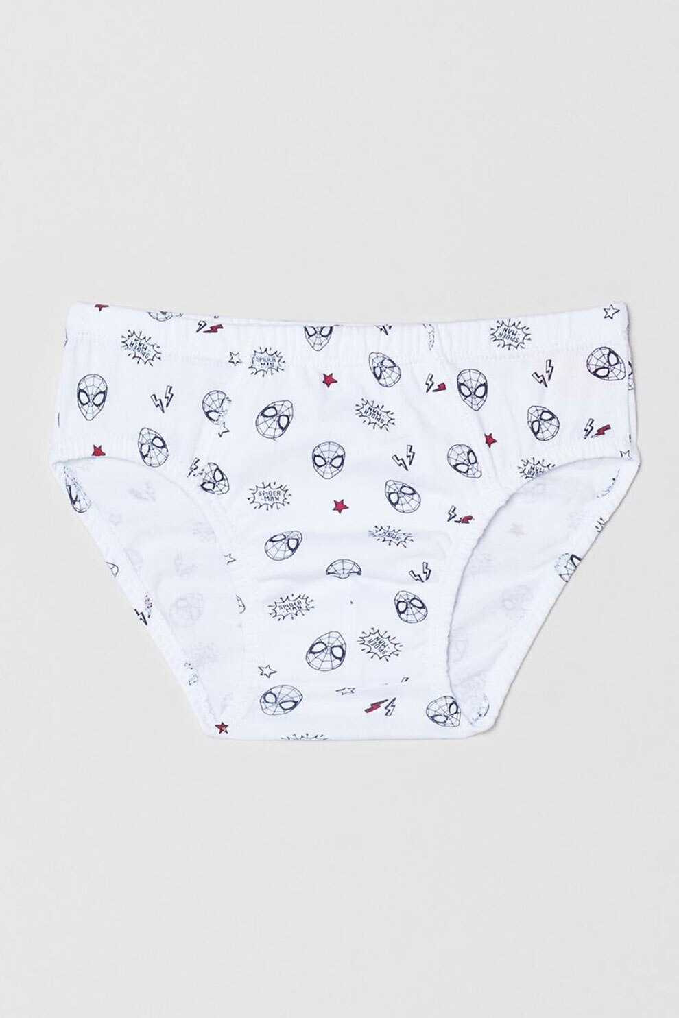 OVS, Set de chiloti din bumbac cu model grafic - 5 perechi, Alb/Bleumarin inchis