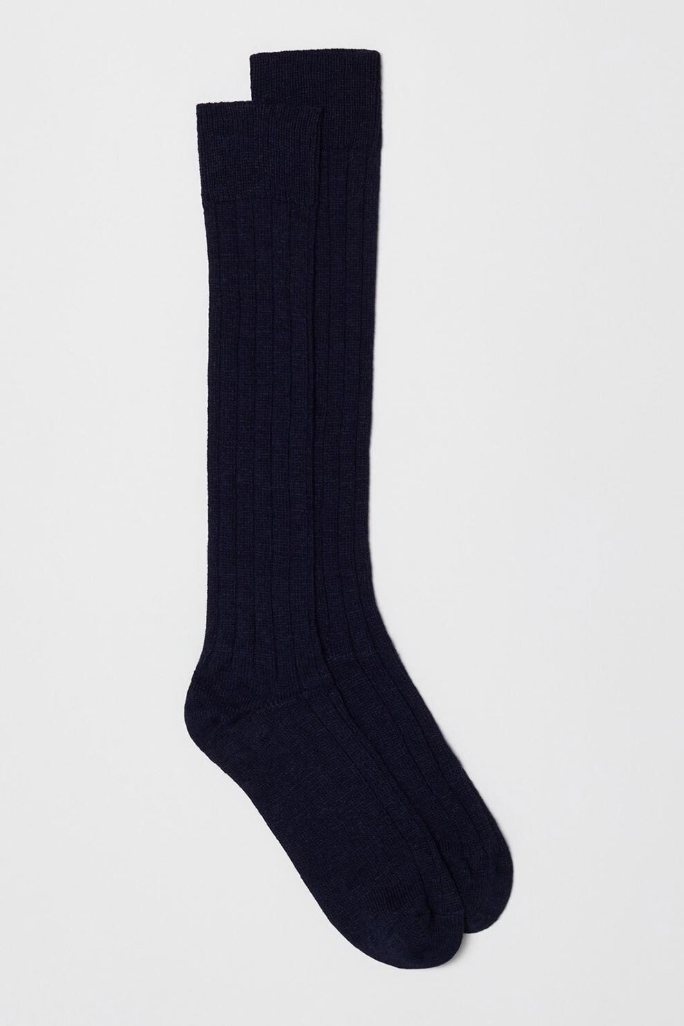 OVS, Sosete lungi din amestec de lana, Bleumarin inchis, 43-46