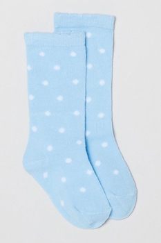 OVS, Set de sosete lungi din amestec de bumbac - 3 perechi, Albastru/Alb OVS, Set de sosete lungi din amestec de bumbac - 3 perechi, Albastru/Alb
