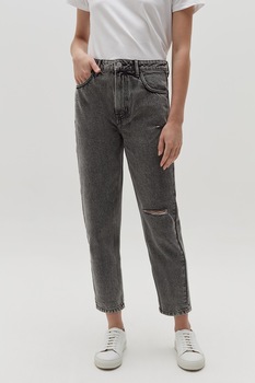 OVS, Blugi crop mom-fit, Gri, 2XL OVS, Blugi crop mom-fit, Gri, 2XL