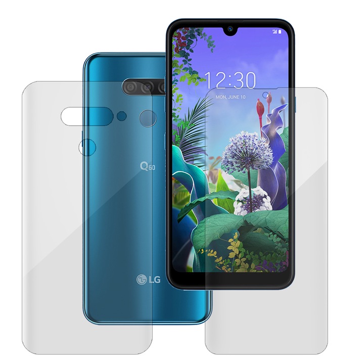 Set 2 folii SILKASE pentru LG Q60, protectie telefon, silicon regenerabil