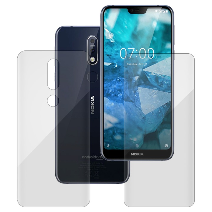 Комплект 2 фолиа SILKASE за Nokia 7.1, защита на телефона, възобновяем силикон