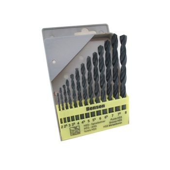 Set 13 piese, Burghie HSS pentru metal, in cutie compartimentata Set 13 piese, Burghie HSS pentru metal, in cutie compartimentata