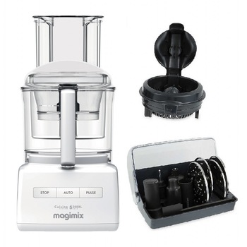 Robot multifunctional Magimix CS5200XL, 1100W, Motor profesional, 3 boluri (3.6L/2.6L/1.2L), Viteza automata, Alb Robot multifunctional Magimix CS5200XL, 1100W, Motor profesional, 3 boluri (3.6L/2.6L/1.2L), Viteza automata, Alb