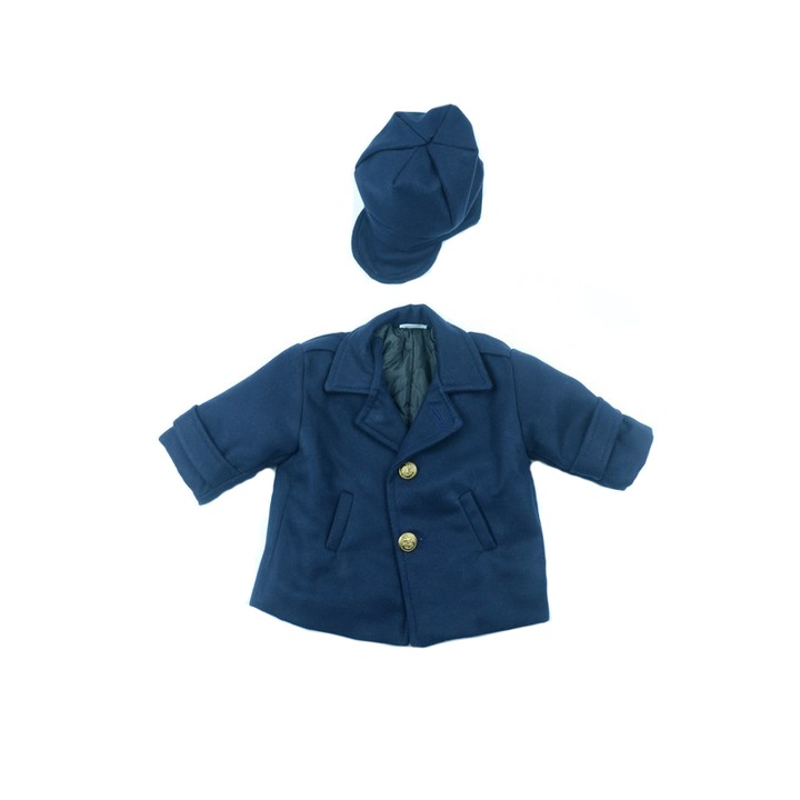 Комплект палто и шапка от 2 части Little Vip за момче - 32188, Бял, 62 CM