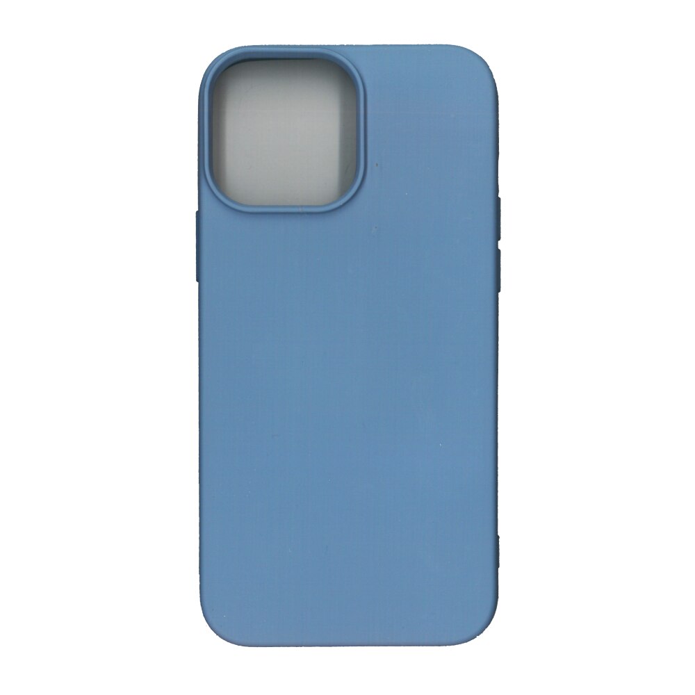 Husa Liquid, din silicon mat, pentru iPhone 13 Pro Max, bleu