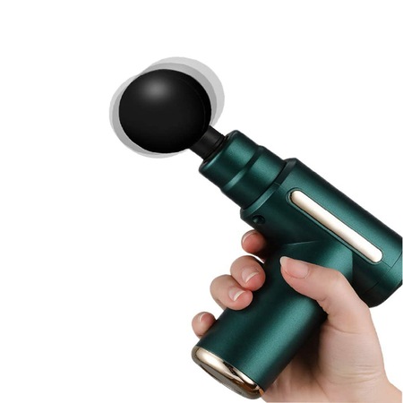 Aparat de masaj Fascial Gun, zggzerg， cu vibromasaj si 6 trepte de viteza, functie de ajustare a intensitatii masajului, Verde/negru