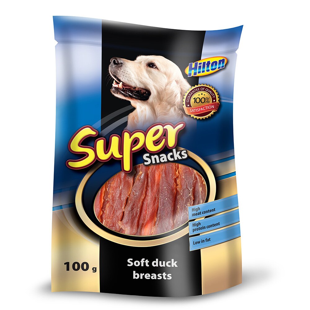 Recompense pentru caini Hilton, Piept de rata, 100 g