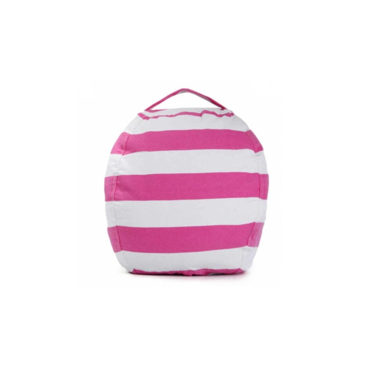 Geanta pentru jucarii, capacitate mare, cu fermoar ascuns, Roz cu Alb