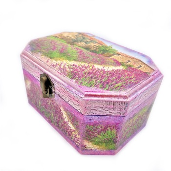 Caseta bijuterii Provence, 17 x 12 x 8,5 cm, lemn Caseta bijuterii Provence, 17 x 12 x 8,5 cm, lemn